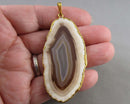 Agate Slice Pendant (Vintage) H044-17