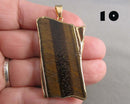 You Choose! Gold Trim Agate Slice Pendant