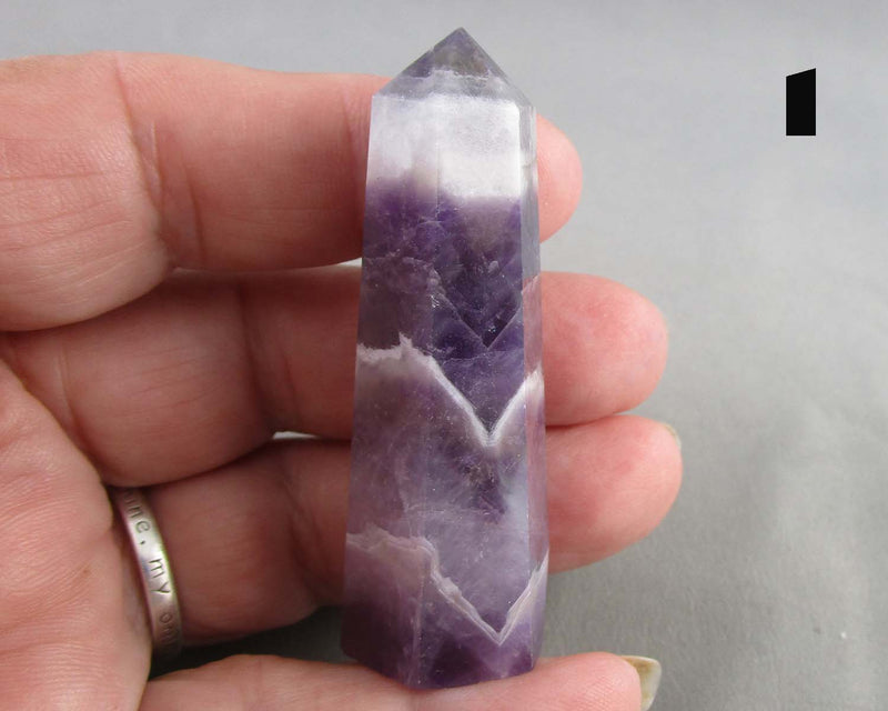 You Choose!  Gemstone Towers - Plum Blossom Tourmaline or Amethyst