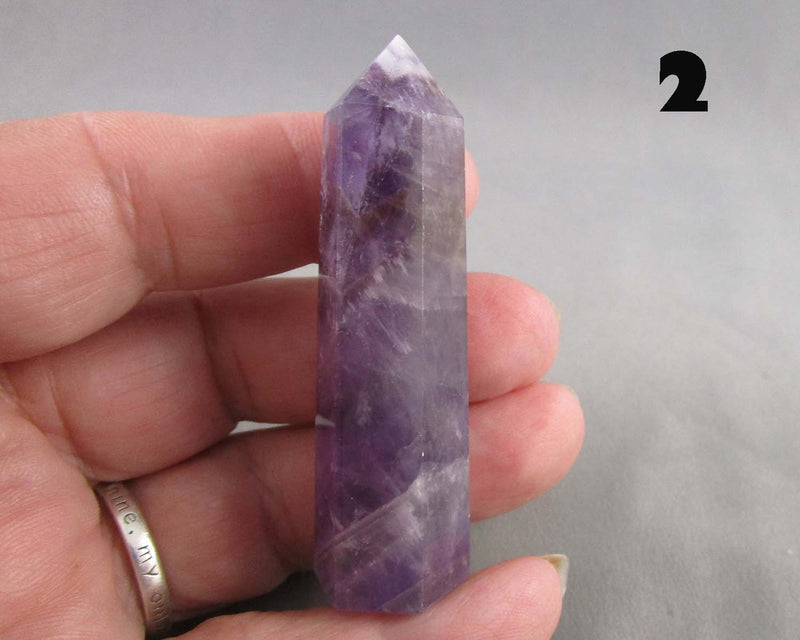 You Choose!  Gemstone Towers - Plum Blossom Tourmaline or Amethyst