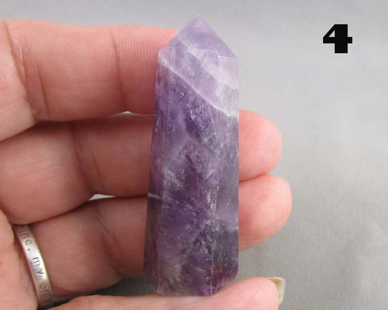 You Choose!  Gemstone Towers - Plum Blossom Tourmaline or Amethyst