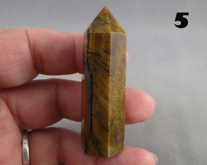 You Choose!  Gemstone Towers - Obsidian or Tiger Eye