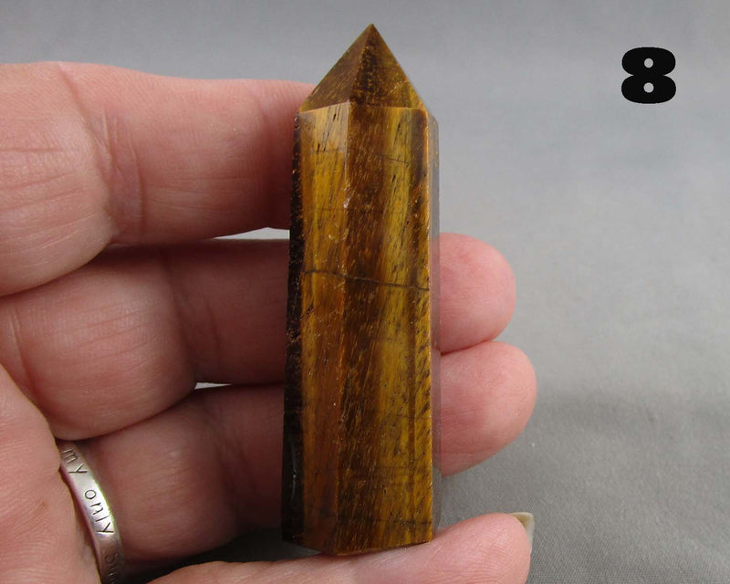 You Choose!  Gemstone Towers - Obsidian or Tiger Eye