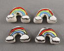 Porcelain Rainbow Beads 2pc C724