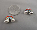 Porcelain Rainbow Beads 2pc C724