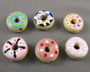 Porcelain Donut Beads 2pc C722