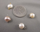 Natural Pearl Charms 8mm 4pc C725