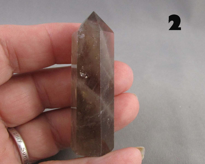 You Choose!  Gemstone Towers - Fluorescent Syenite & Smoky Quartz