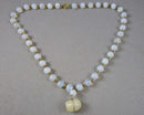 Selenite & Opalite Pendant Necklace (Vintage) H048-16