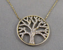 14K Gold over Sterling Silver Tree of Life Pendant Necklace H048-27
