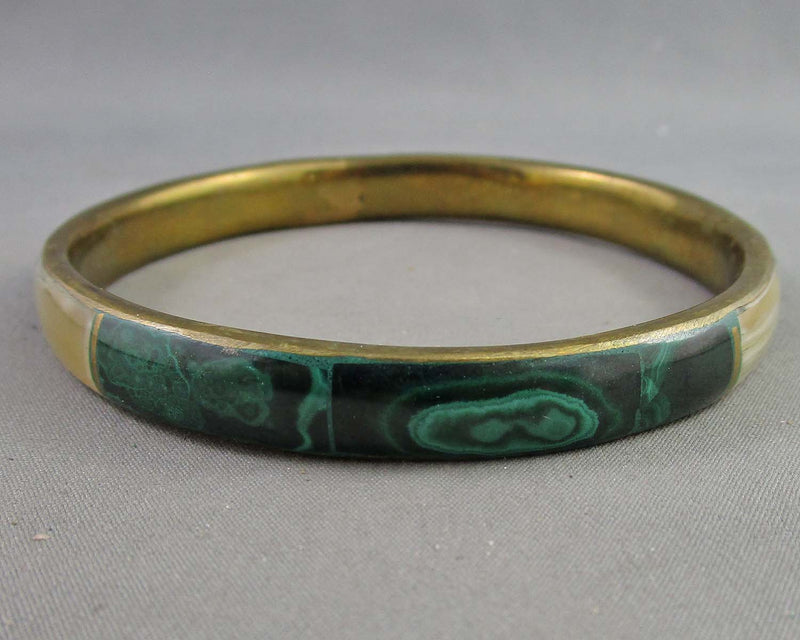 Malachite Bangle (Vintage) B056-2