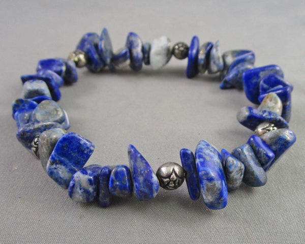 Lapis Lazuli Gemstone Bracelet B056-4 (Vintage)
