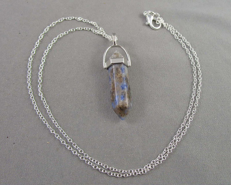 Blue Quartz Necklace (Vintage) B052-1