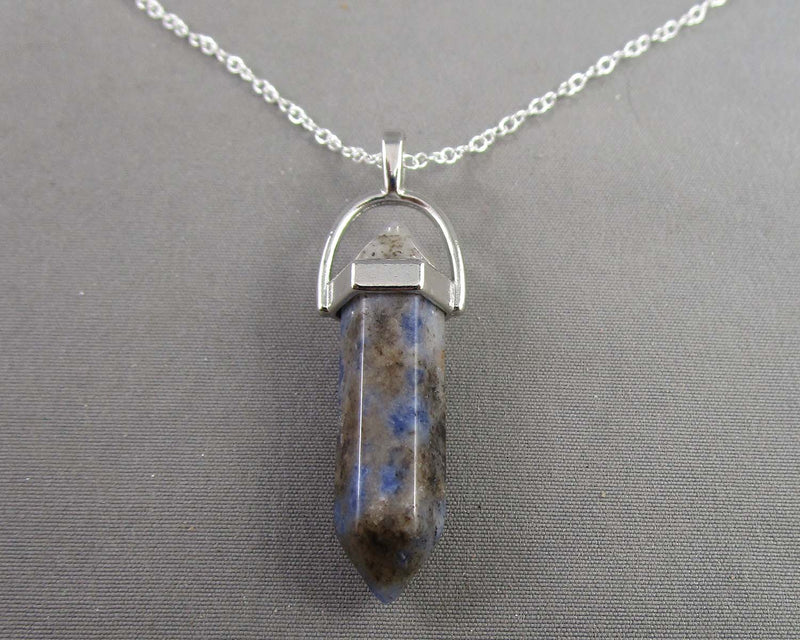 Blue Quartz Necklace (Vintage) B052-1