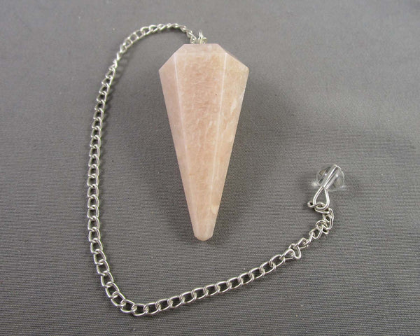 Peach Moonstone Gemstone Pendulum B043-2