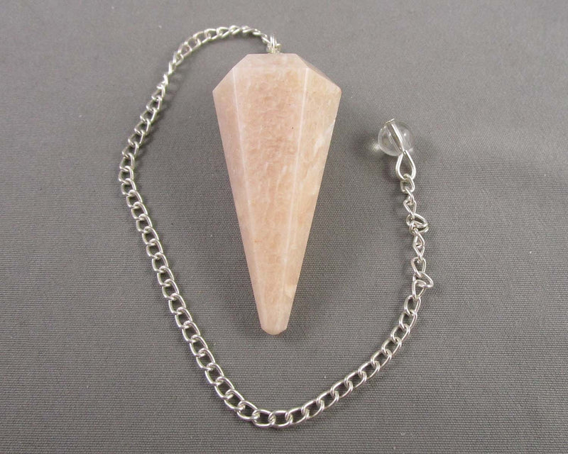 Peach Moonstone Gemstone Pendulum B043-2