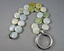 Aquamarine Pendant Necklace 925 Sterling Silver (Vintage) H049-21