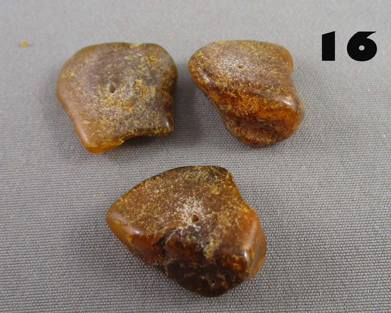 You Choose! Natural Amber Stones (Drilled) DROP 1