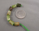 Green Garnet Column Beads 6x10mm C729