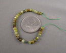 Green Garnet Faceted Rondelle Beads 4x3mm C730