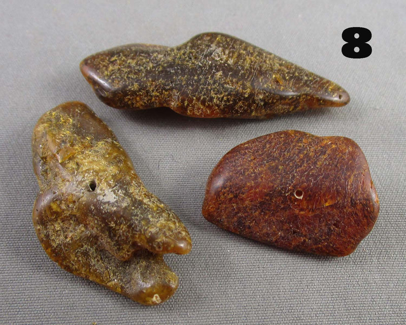 You Choose! Natural Amber Stones (Drilled) DROP 2