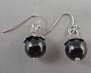 Black Obsidian Gemstone Earrings Z004