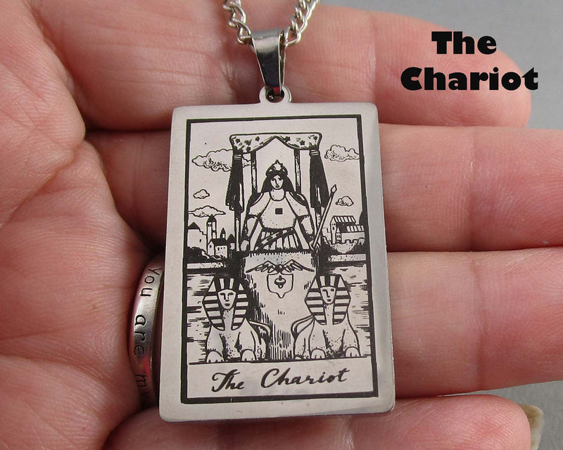 You Choose!  Stainless Steel Major Arcana Tarot Card Pendants!