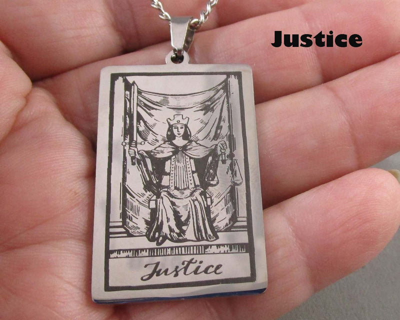 You Choose!  Stainless Steel Major Arcana Tarot Card Pendants!