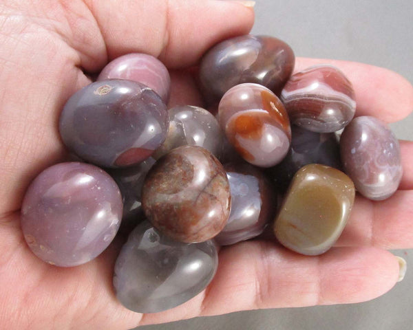 Pink Botswana Agate Polished Stones 3pcs J022