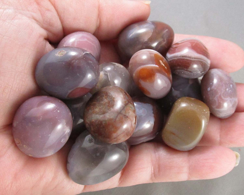 Pink Botswana Agate Polished Stones 3pcs J022