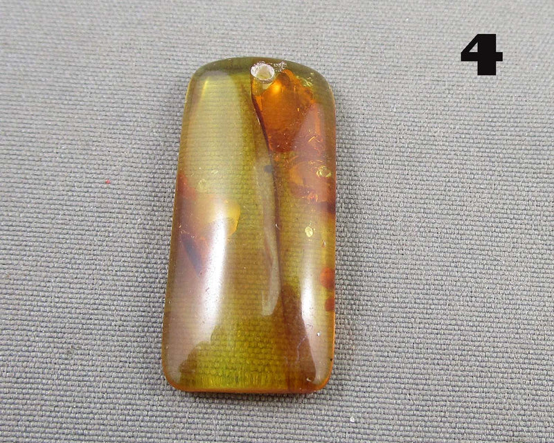 You Choose!  Polished Amber Drilled Cabochons