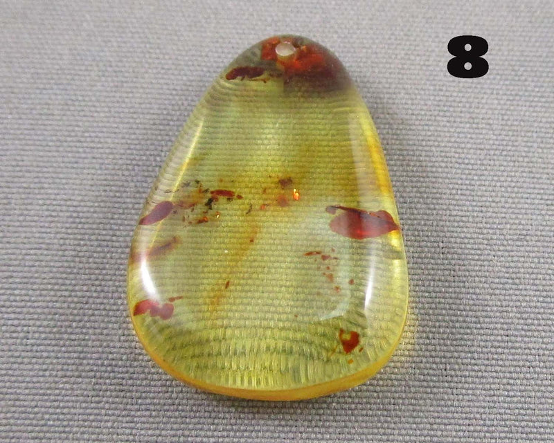 You Choose!  Polished Amber Drilled Cabochons