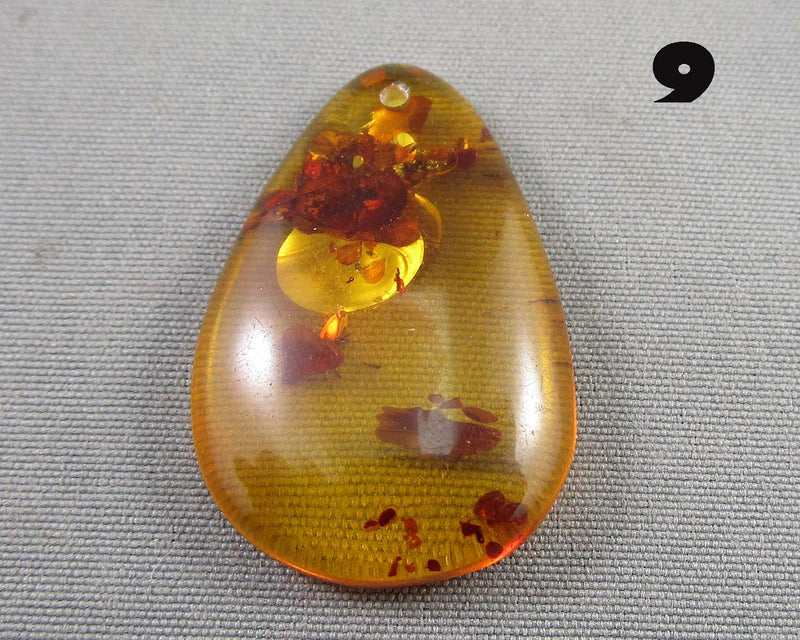 You Choose!  Polished Amber Drilled Cabochons