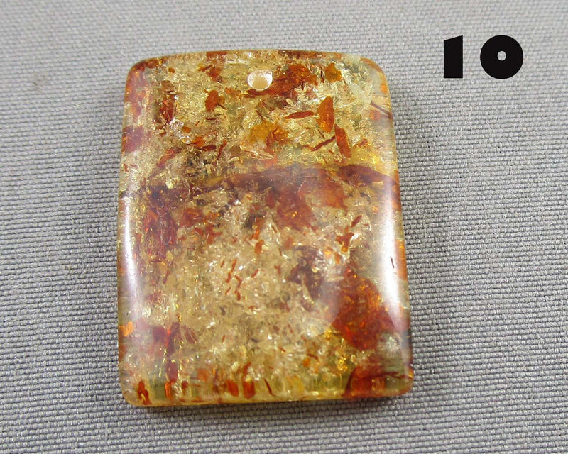You Choose!  Polished Amber Drilled Cabochons