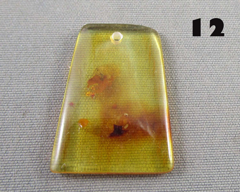 You Choose!  Polished Amber Drilled Cabochons