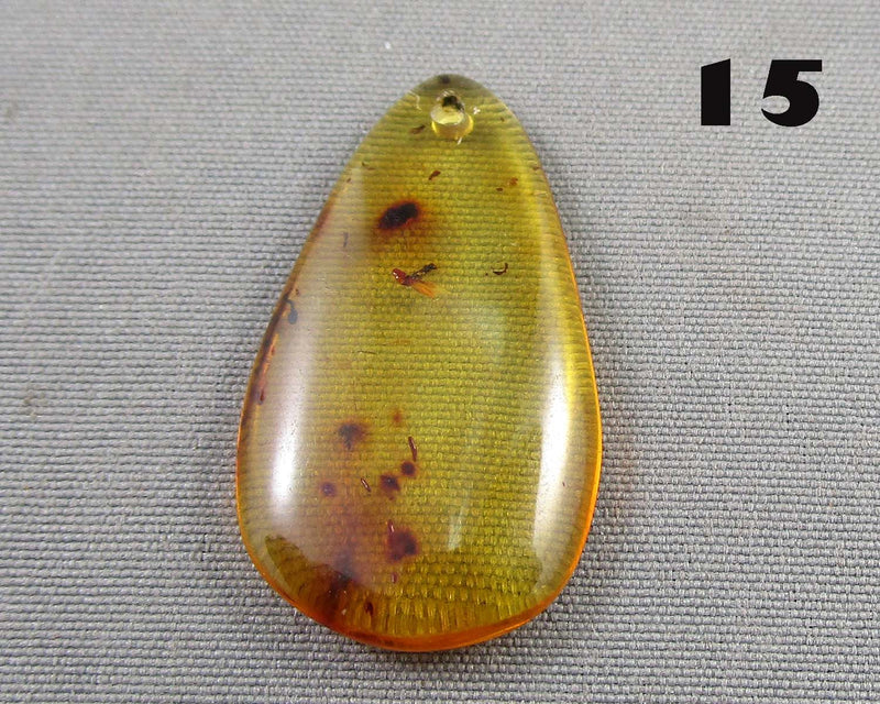 You Choose!  Polished Amber Drilled Cabochons