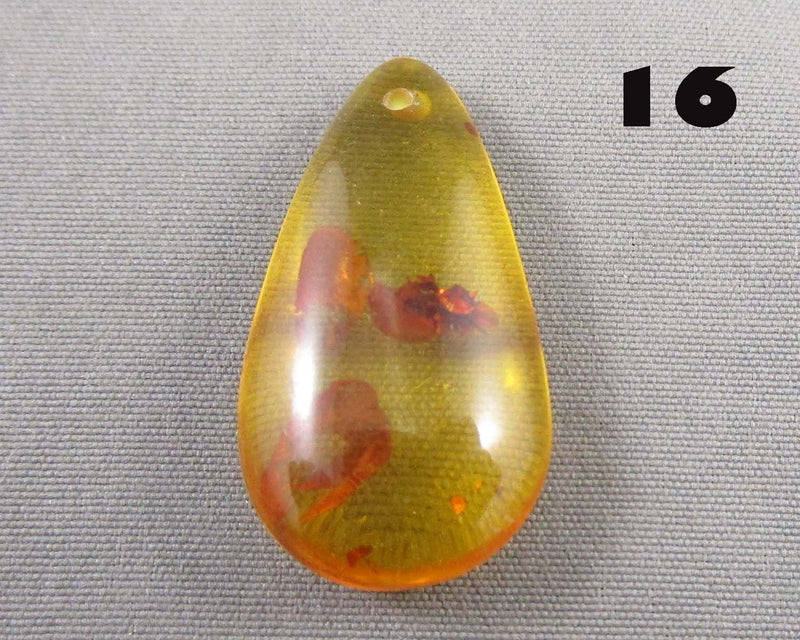 You Choose!  Polished Amber Drilled Cabochons