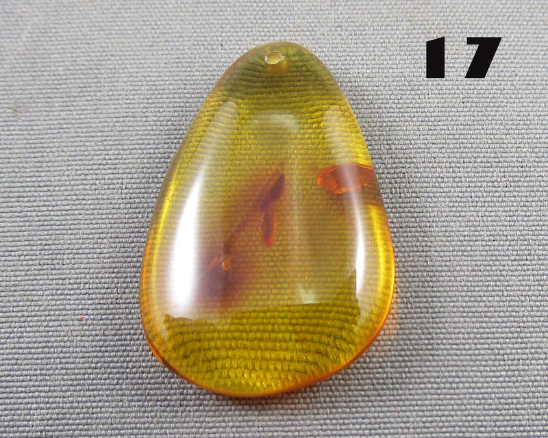 You Choose!  Polished Amber Drilled Cabochons
