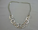 Silver Tone Statement Necklace Vintage H005-13