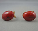 Red Jasper Earrings (Vintage) H005-16