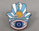 Evil Eye Hamsa Hand Enamel Pin 1pc (BIN 49)