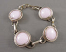Pretty Pink Glass & Metal Bracelet (Vintage) H057-3