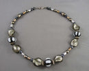 Dichroic Glass Necklace Vintage H057-10