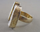 Keshi Biwa Pearl Gemstone Ring 925 Sterling Silver Size 7 (Vintage) H057-21