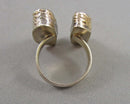 Keshi Biwa Pearl Gemstone Ring 925 Sterling Silver Size 7 (Vintage) H057-21