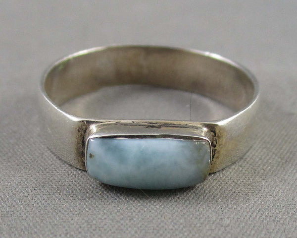 Larimar Gemstone Ring Size 6.5 (Vintage) H037-4
