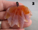 You Choose!  Carnelian Gemstone Leaf Pendant