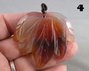 You Choose!  Carnelian Gemstone Leaf Pendant