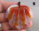 You Choose!  Carnelian Gemstone Leaf Pendant