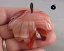 You Choose!  Carnelian Gemstone Leaf Pendant